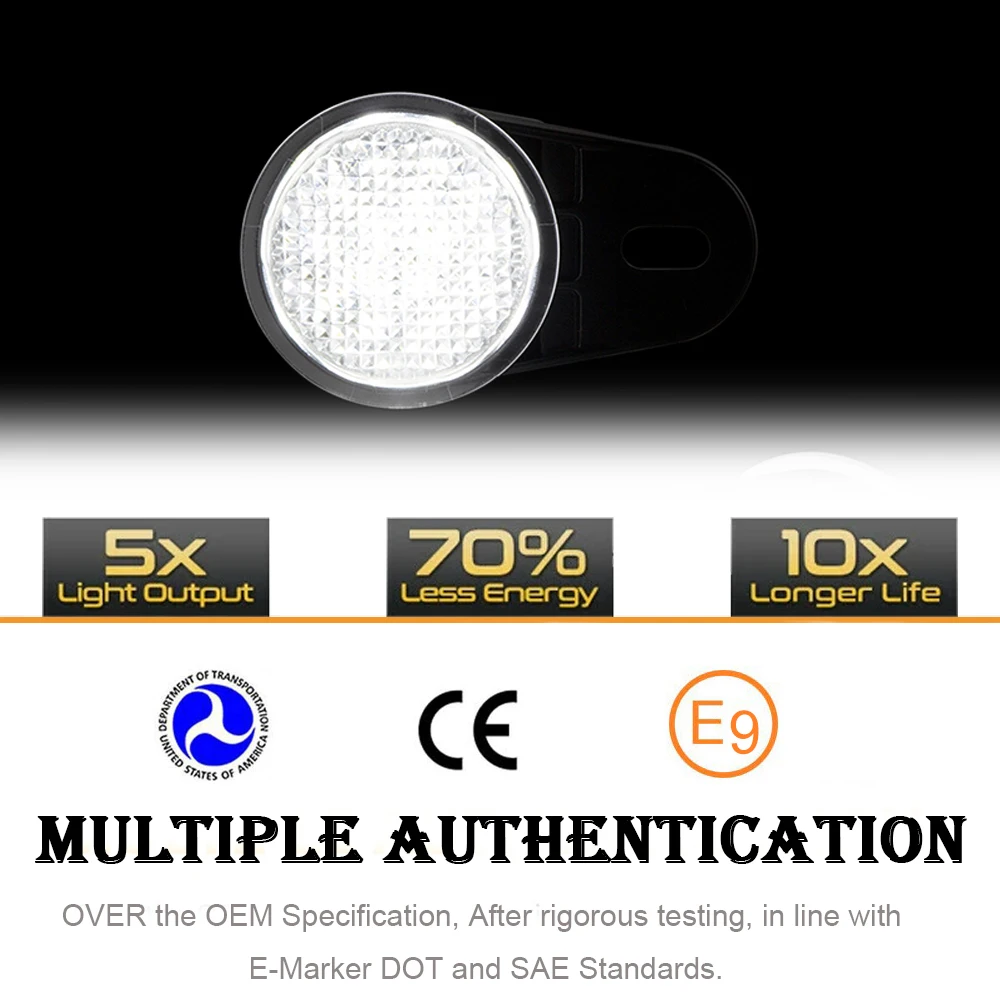 6000K White LED Interior Courtesy Footwell Lights For Jeep Liberty Commander Grand Cherokee Wrangler Dodge Nitro Durango RAM