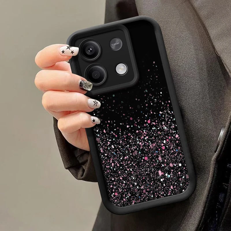 Shockproof Glitter Sequins Phone Case For Xiaomi 13T Poco X6 X5 M6 Pro 4G Funda Redmi Note 12 11 13 Pro 5G 11s Soft Bumper Cover