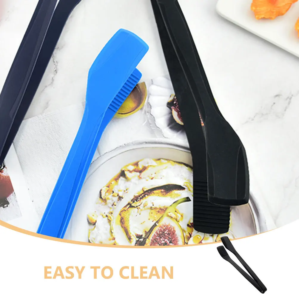 

1pc Silicone Food Tongs Heat Resistant Non-Stick Cooking Grilling Serving Tool For Bbq Bacon Pasta Cake Buffet Kitchen