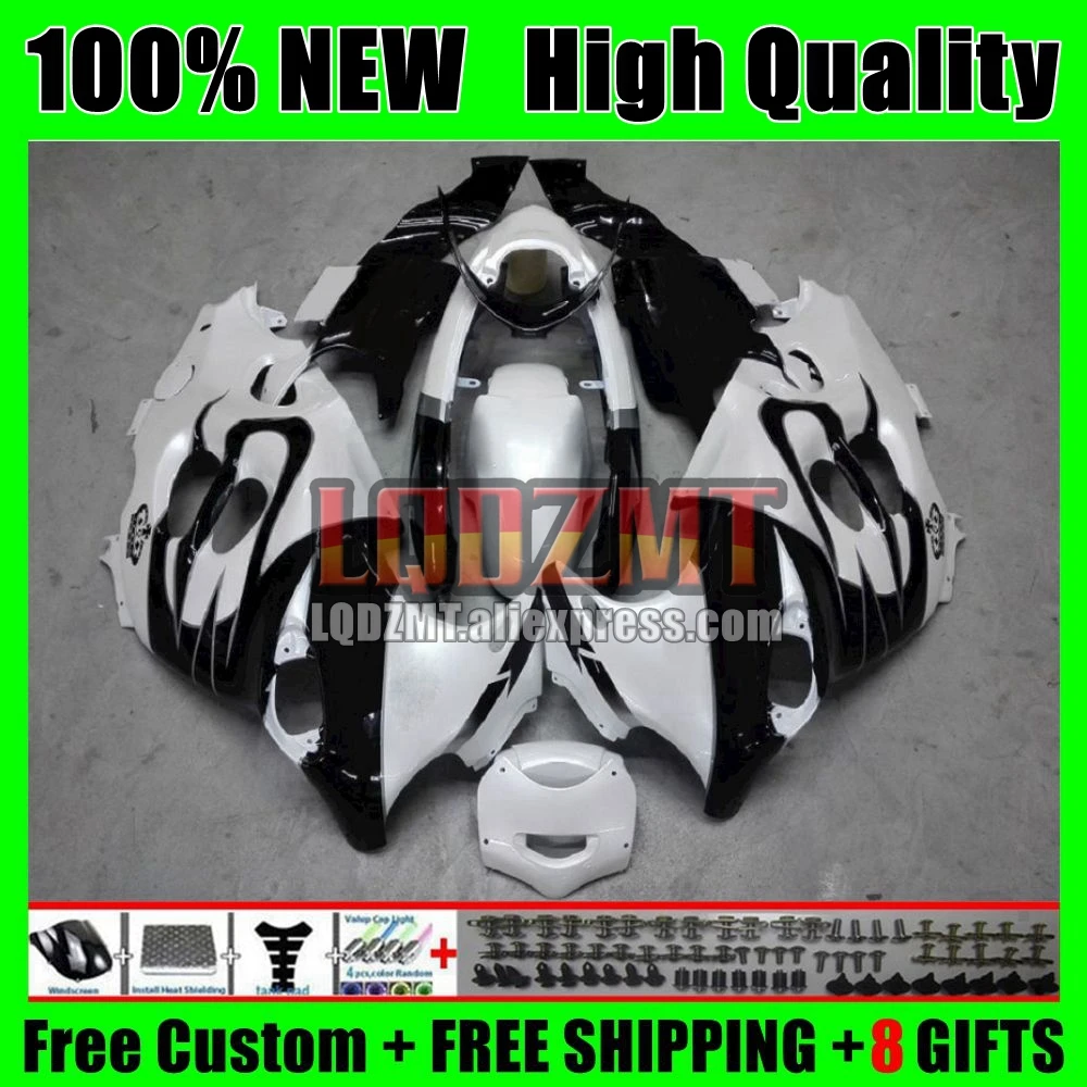 Body For SUZUKI KATANA GSXF 600 750 GSXF750 22No.8 GSXF600 98 White black 99 00 01 02 GSX750F 1998 1999 2000 2001 2002 Fairing