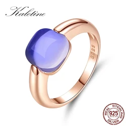 KALETINE Crystals Luxury 925 Sterling Silver Rings For Women New Elegant Wedding Party Rings Jewelry Accessories Girl Mom Gift