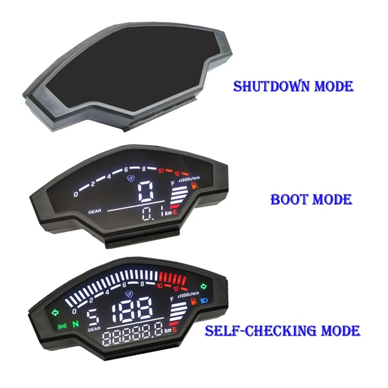 Motorcycle Speedometer Meter Odometer For Italika Vort-X 200 AKT200 Gear Speed Meter Oil Level Display Instrument Replacement