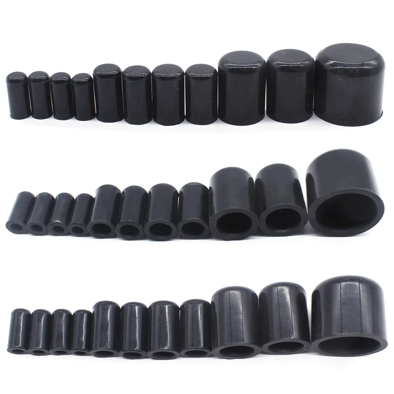 DEFT 5PCS  PVC Plastic rubber Silicone Blanking Cap Intake Vacuum Hose Tube End Bung Plug Inner Diameter 4mm to 32mm End Cap