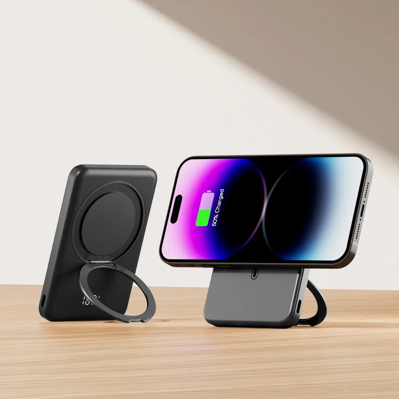 MagSafe Power Bank 10000mAh With Magnetic Holder PD20W Qi Wireless Charger powerbank for iPhone 16/15/14/13/12 Xiaomi Poverbank