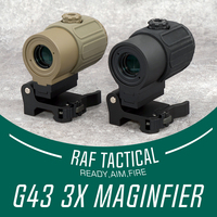 New Upgraded ver G43 3X Magnifier Riflescope with US Flag and Original Marking With Switch to Side Quick Detachable QD Mount