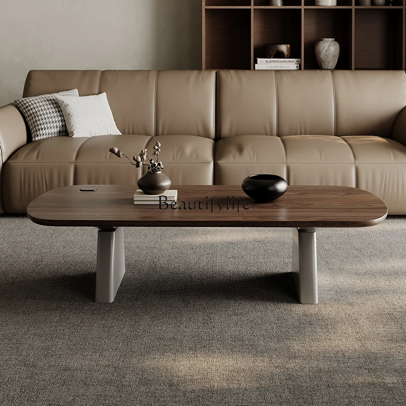 

04Modern simple lift coffee table small apartment living room home multi-functional Italian minimalist space saving coffee table