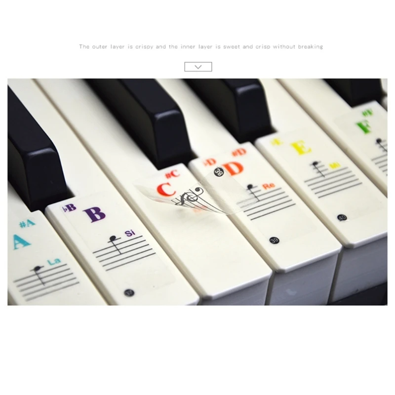 Piano Label Removable Piano Notes Guide Labels Piano Sticker 88/61/49 Keys Piano Keyboard Stickers for Beginner