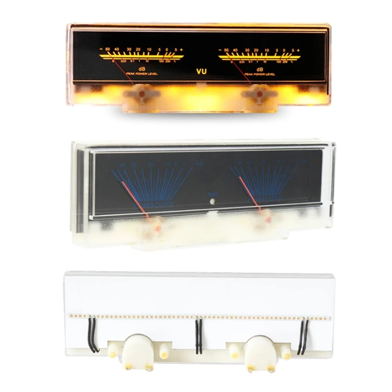 Imagem -05 - Duplo Pointer vu Medidor Stereo Audio Amplifier Board db Sound Level Indicator Backlight Ajustável Dropship
