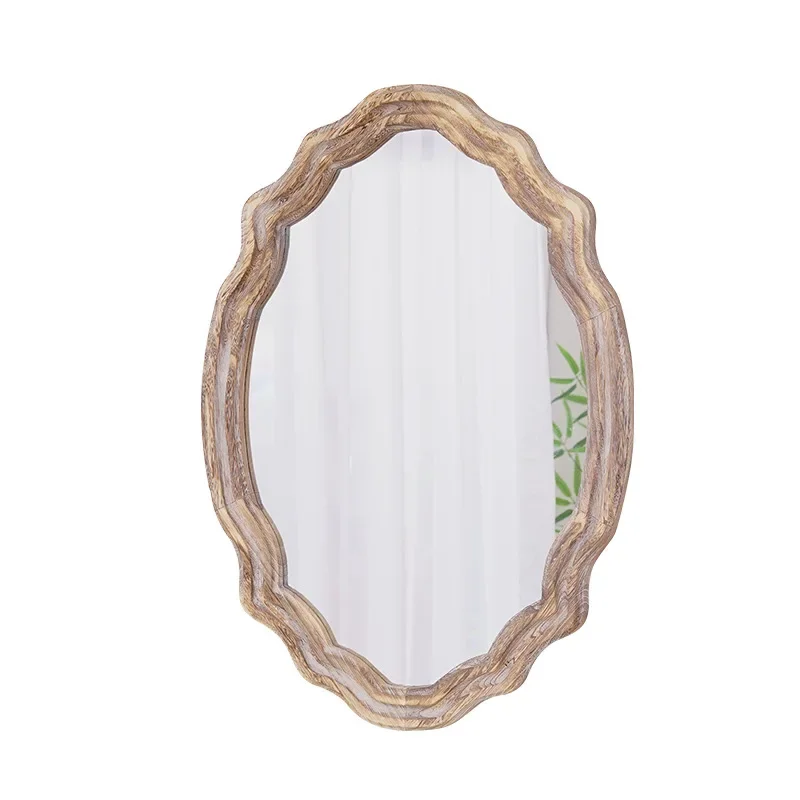 

Cross-border direct supply can be wholesale printing logo elegant makeup mirror, solid wood makeup mirror, decorative mirror, ba