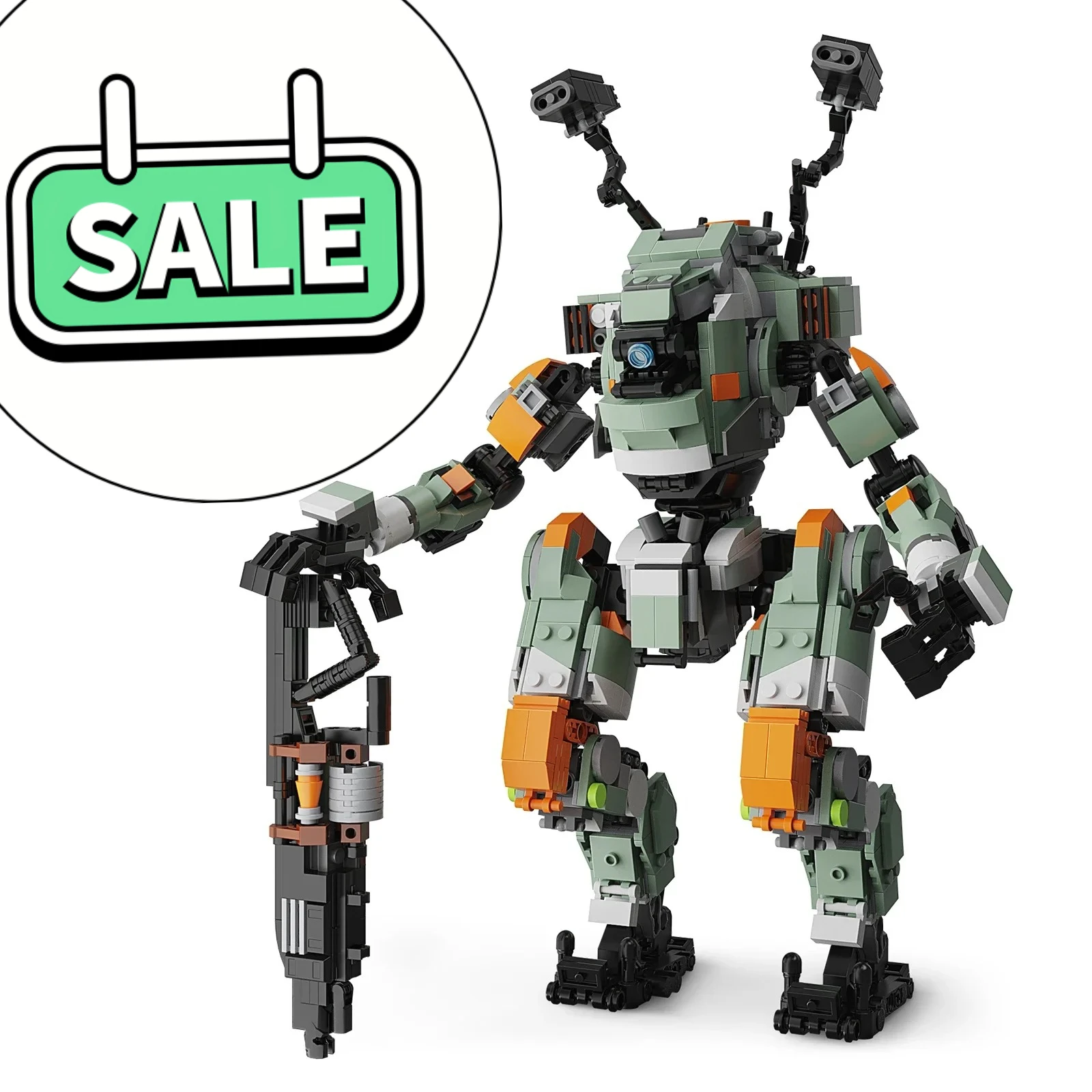 Moc Titanfalls BT-7274 Vanguard-class Titan Mecha Building Blocks Set Model Mech Warrior Mech-exoskeleton Robot Toys Kids Gifts