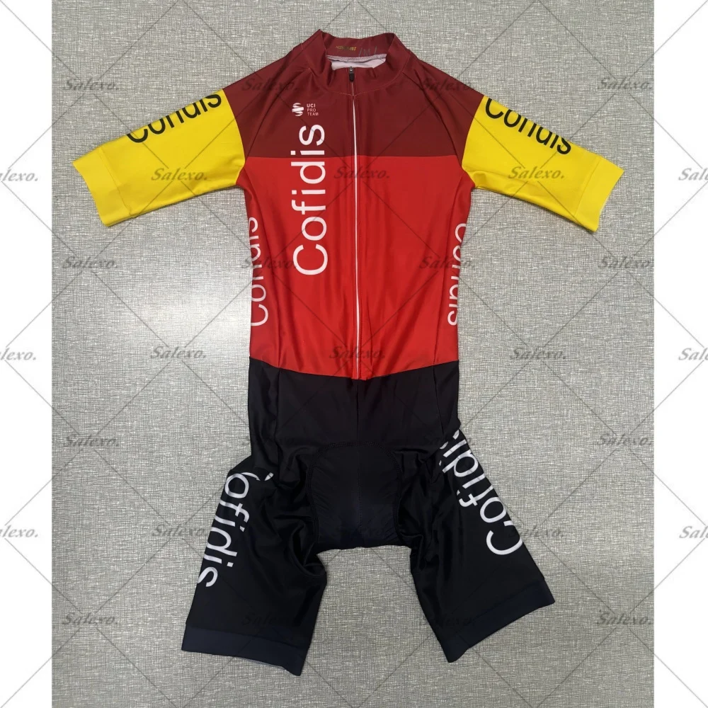 

LASER CUT 2026 Men's Triathlon Suit COFIDIS TEAM SHORTS SLEEVE Skinsuit Summer CYCLING Bodysuit Clothing Maillot Ropa Ciclismo