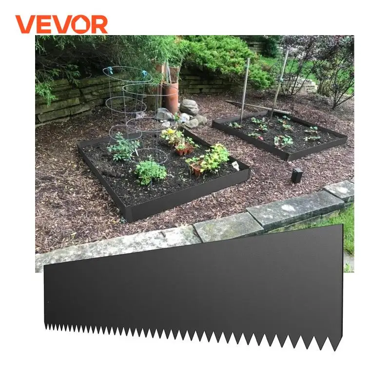 VEVOR Steel Landscape Edging 40 x 6 /8Inch Steel Edging for Landscaping Steel Garden Edging Border Landscape Edging Steel Trails