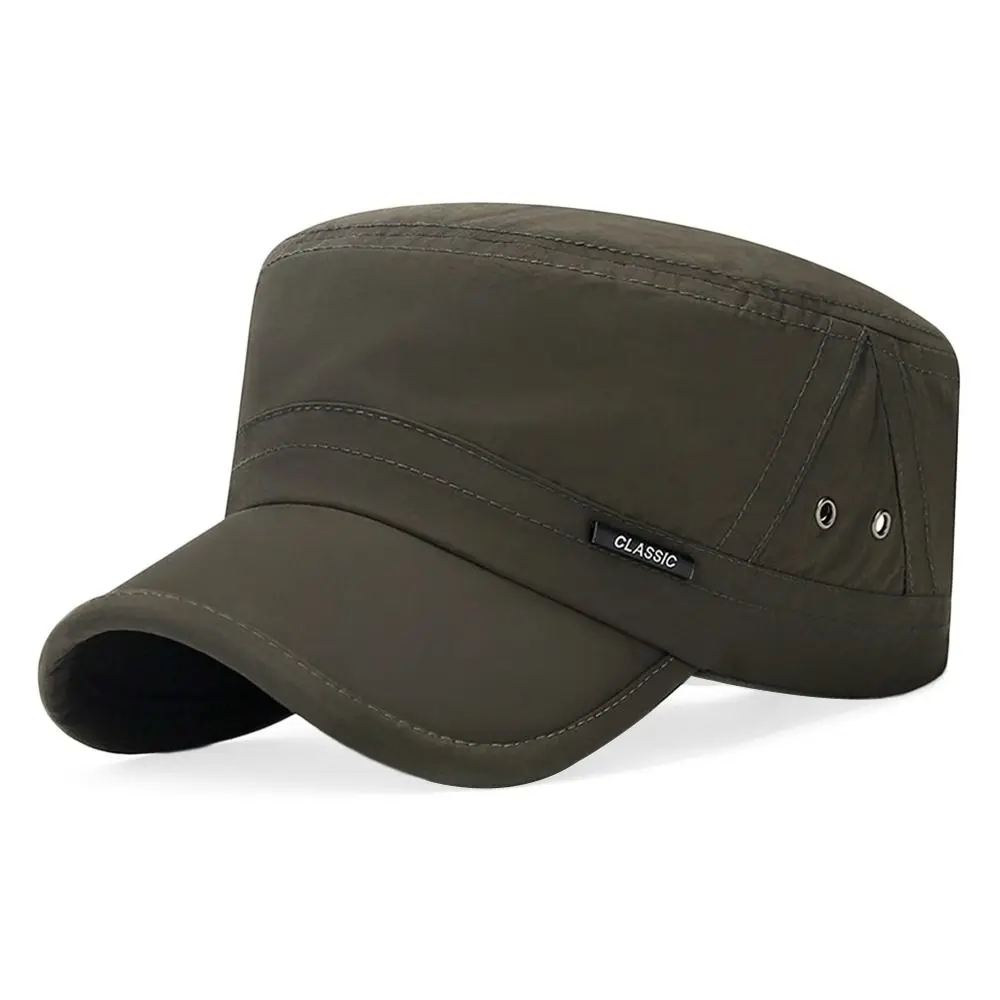 2024 New Four Seasons Flat Top Hat Men\'S Simple Cotton Peaked Hat Fashion Baseball Cap Casual Cap, Commuter Sunshade Hat
