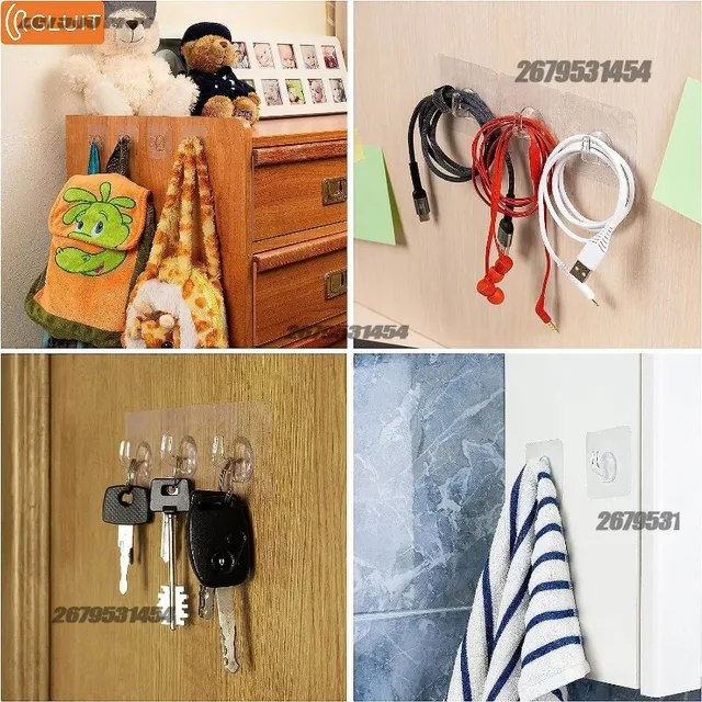 5/10/20/30Pcs Self-adhesive Hook Transparent Door Wall Hook Child Heavy Load Rack Kitchen Bathroom Towel Key Rack Sticky Hook 3 5/10/20/30Pcs Self-adhesive Hook Transparent Door Wall Hook Child Heavy Load Rack Kitchen Bathroom Towel Key Rack Sticky Hook 3