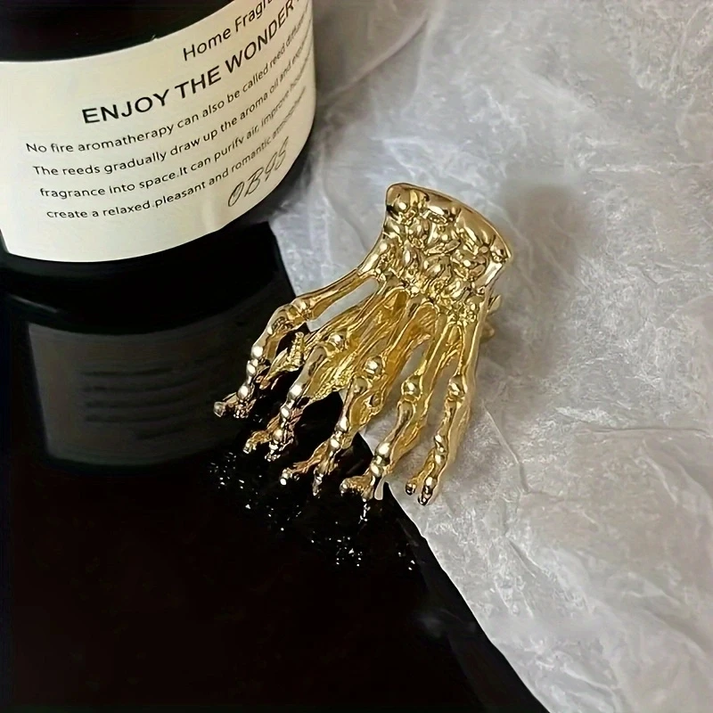 1pc Halloween Schädel Grab Clip, Dark Punk Style Grab Clip, Retro einfache Kopf bedeckung, Halloween Party Wear Kopf bedeckung – Detail 4