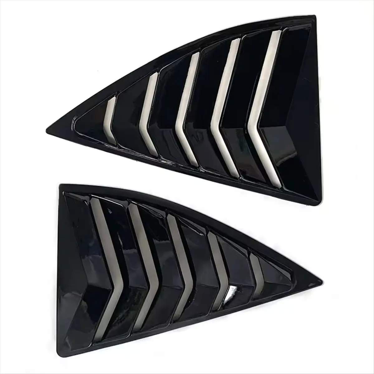 Fits for Hot Selling Tiypeor Quarter Style Gloss Black Car Side Window Louver for 5th Gen 2010 - 2015