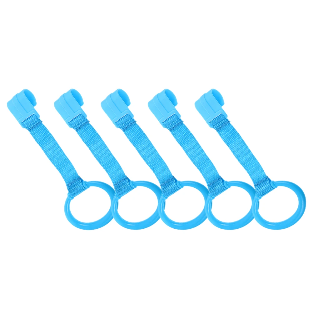 

5pcs Baby Crib Pull Rings Plastic Walking Toys Lightweight Infant Kids Pull Ring Bed Standing Assistant Tools