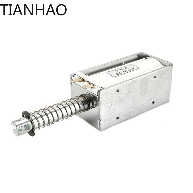 Push-Pull Electromagnet Open And Close Solenoid 24V 220V Long Stroke 60MM High Thrust Suction 15 KG
