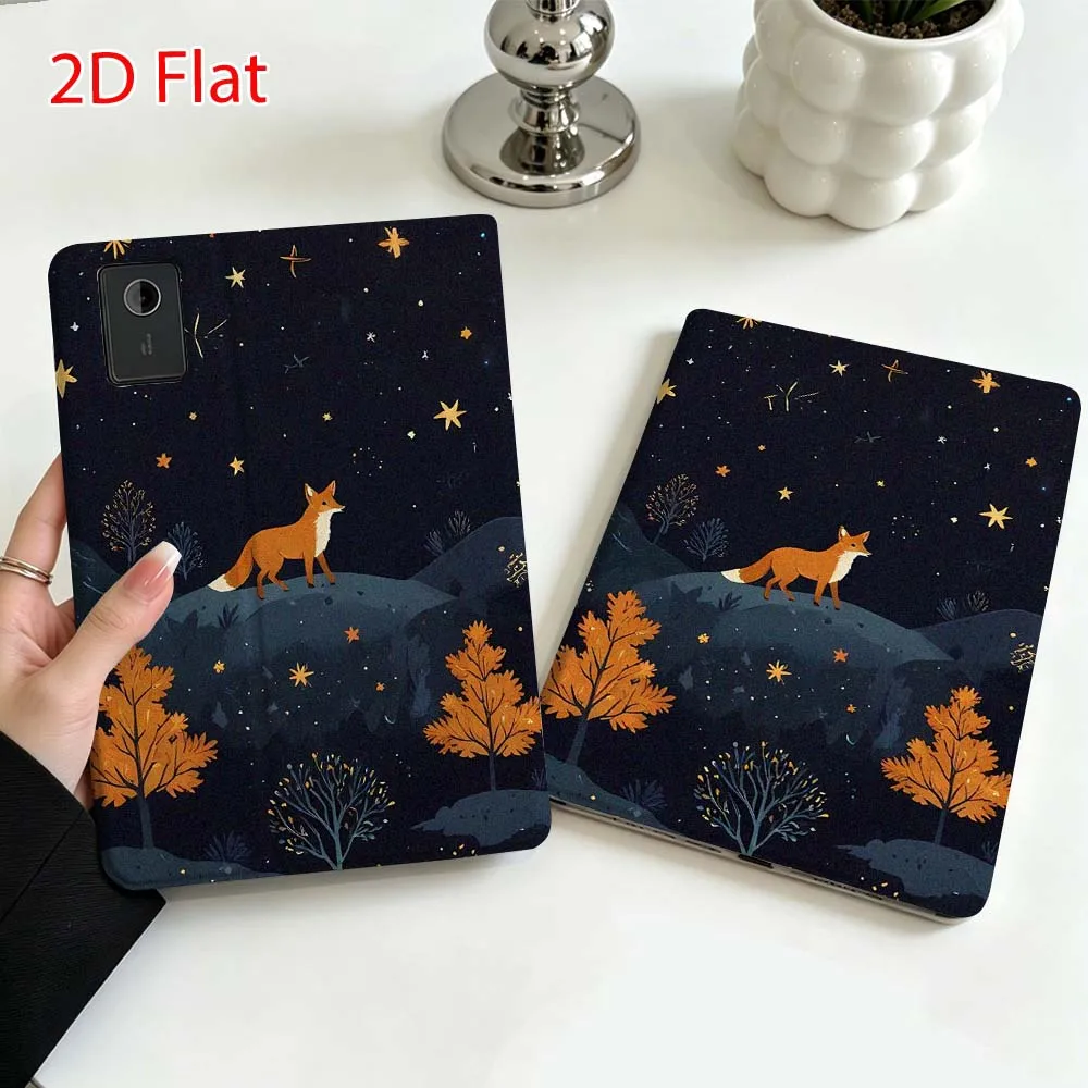 Art Fox Aesthetic For Lenovo Xiaoxin Pad Pro Tab P12 P11 11 13 11.2 inch K11 Plus Pen Tray Tablet Case Soft