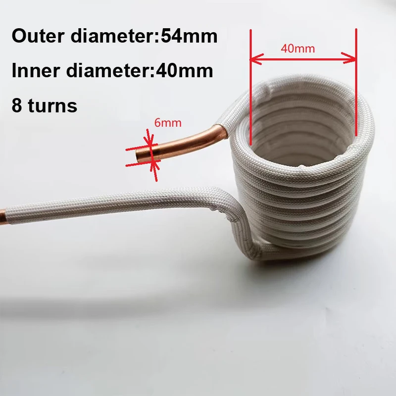 T2 구리 유도 가열 코일 구리 튜브 6mm DIY ZVS 코일