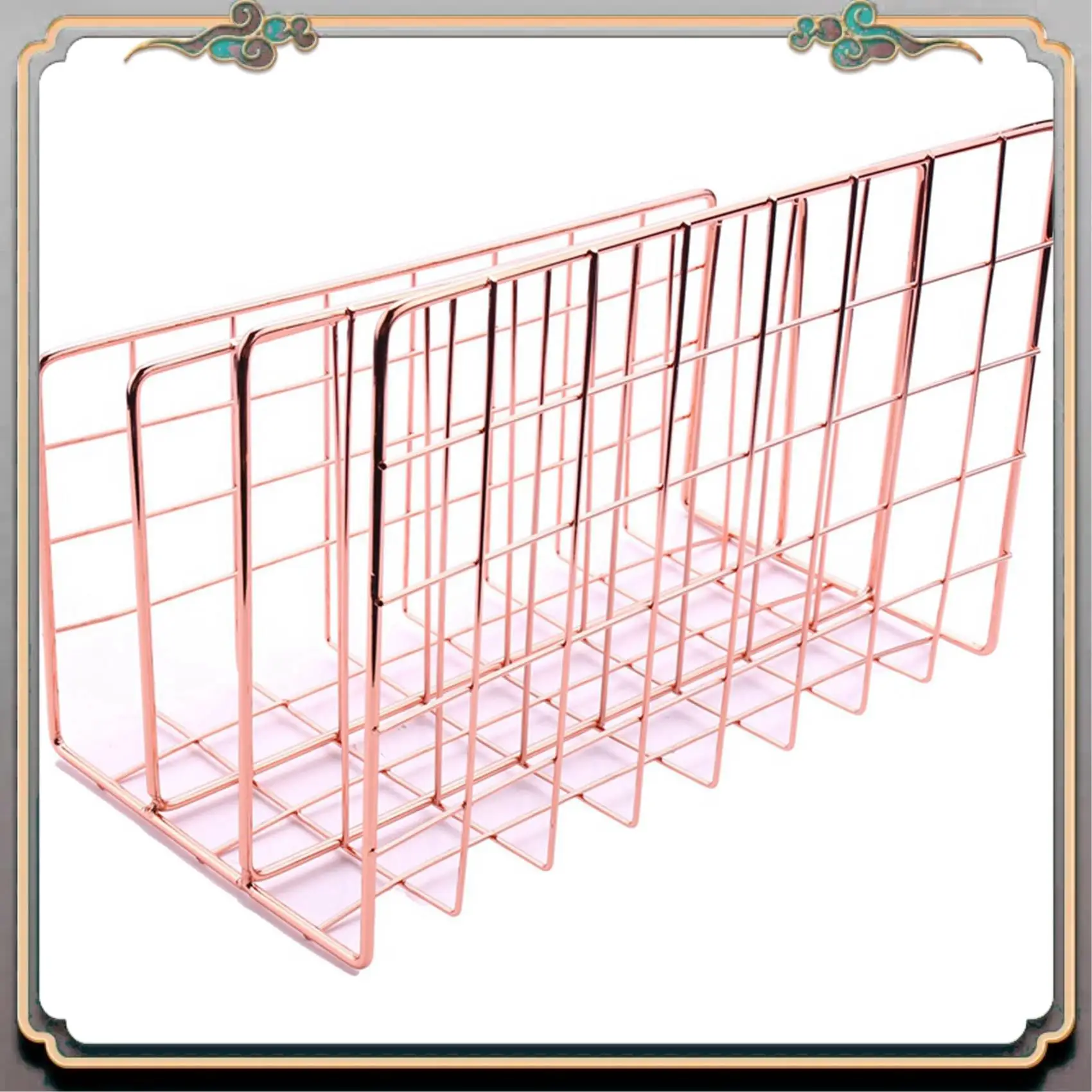 A46M-3X Desktop Mail Organizer, 3-Slot Metal Wire Mail Sorter, Letter Organizer For Letters, Mails, Books,Postcards And More