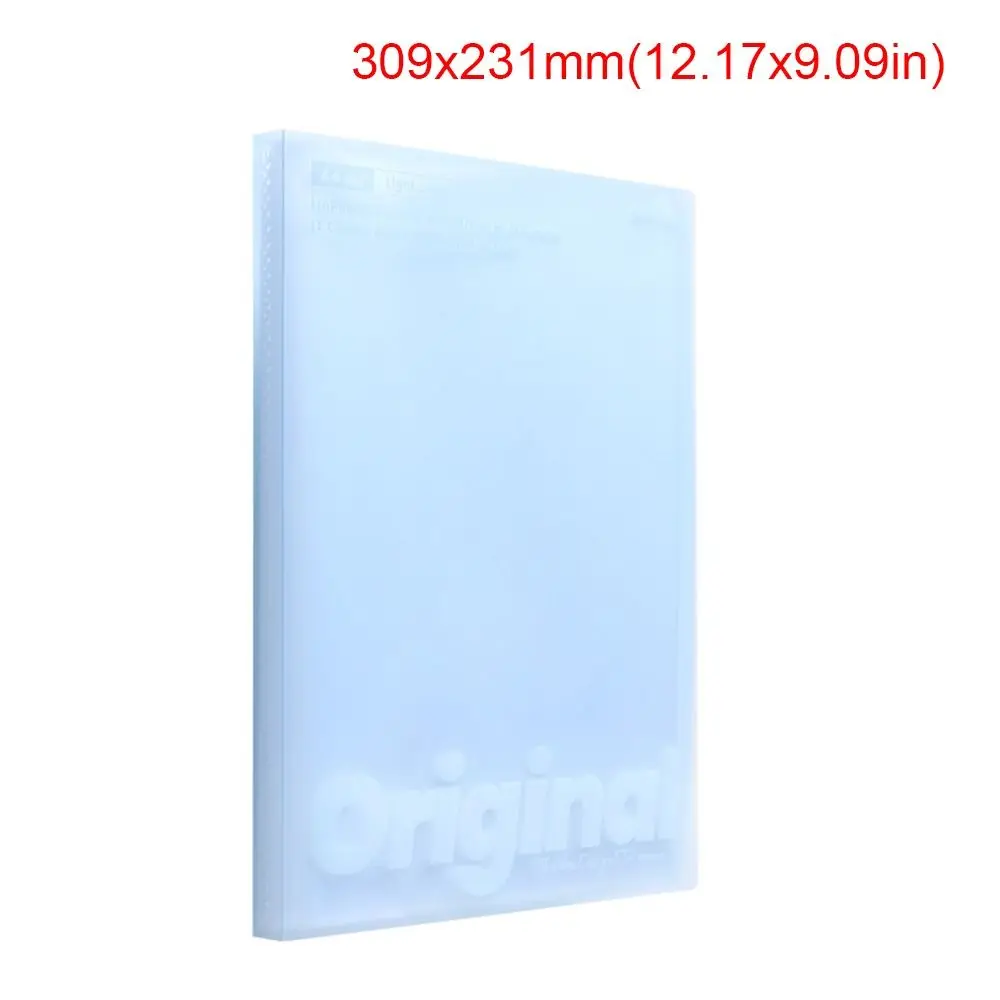 Cartella di file A4 portatile da 20 pagine Borsa di stoccaggio per carta di prova verticale impermeabile di grande capacità per studenti