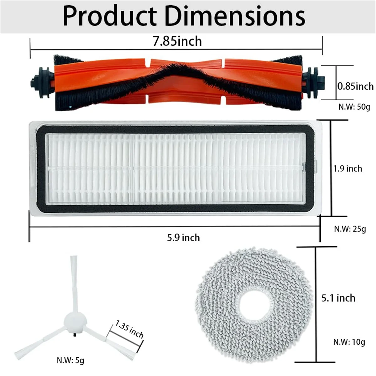 Für Xiaomi Roboter Vakuum X20 + / X20 Plus Staubsauger Ersatz Wichtigsten Seite Pinsel Mopp Tuch Filter Teile