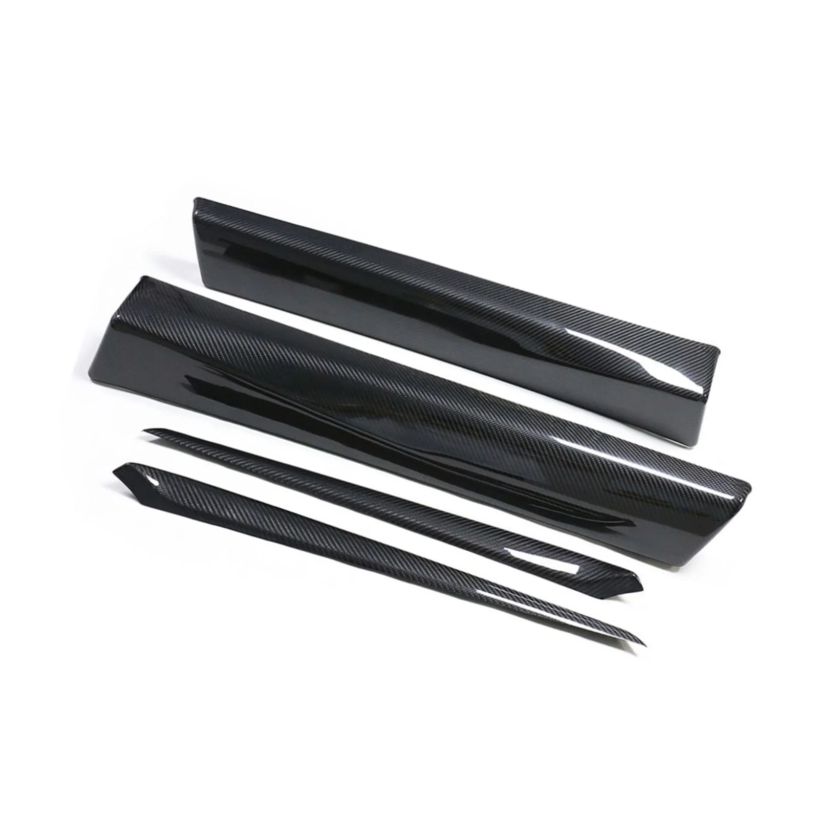 4PCS Carbon Fiber Interior Door Strip Panel Trim Cover Sticker For Tesla Model 3 2021-2022