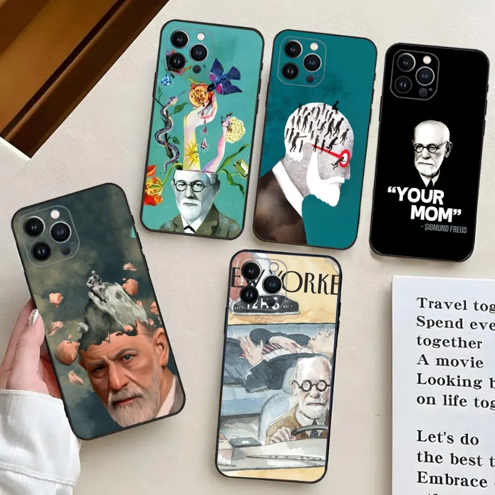 Sigmund psychoanalysis Freud  Phone Case For iPhone 16,15,14,13,12,11,Plus,Pro Max,XS,X,XR,SE,Mini,8,7 Soft Silicone Cover