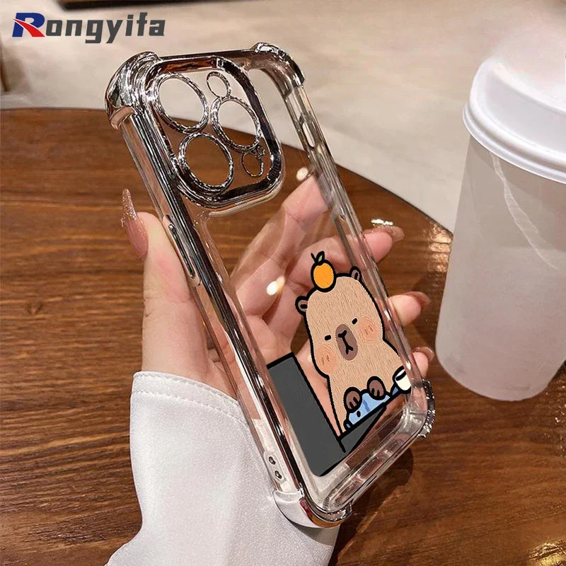 Модный милый рабочий чехол с капибарой для OPPO Realme Narzo 20 30A 50 50i 50A Prime N63 N55 N53 Note 50 Reno 8T 5G Animal Case