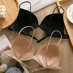 Women Bra Seamless Underwear Women Ultra-thin Thin Shoulder Strap Girls Backless Bras Push Up Bra One Piece Bra