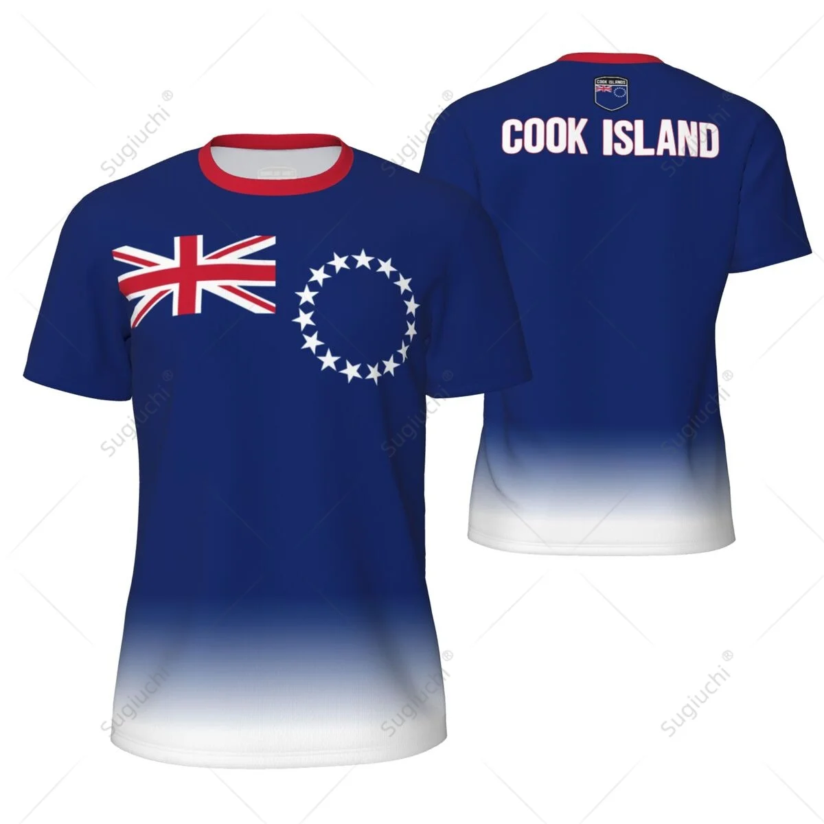 Sports Mesh T-shirt Cook Islands Flag For Running Bike Soccer Tennis Football Fitness Tees 3D Printed Custom