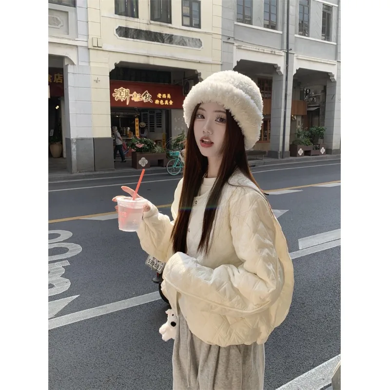 

popular short style cotton-padded jacket women's clothing new model autumn clothing winter coat casual fashionable elegance