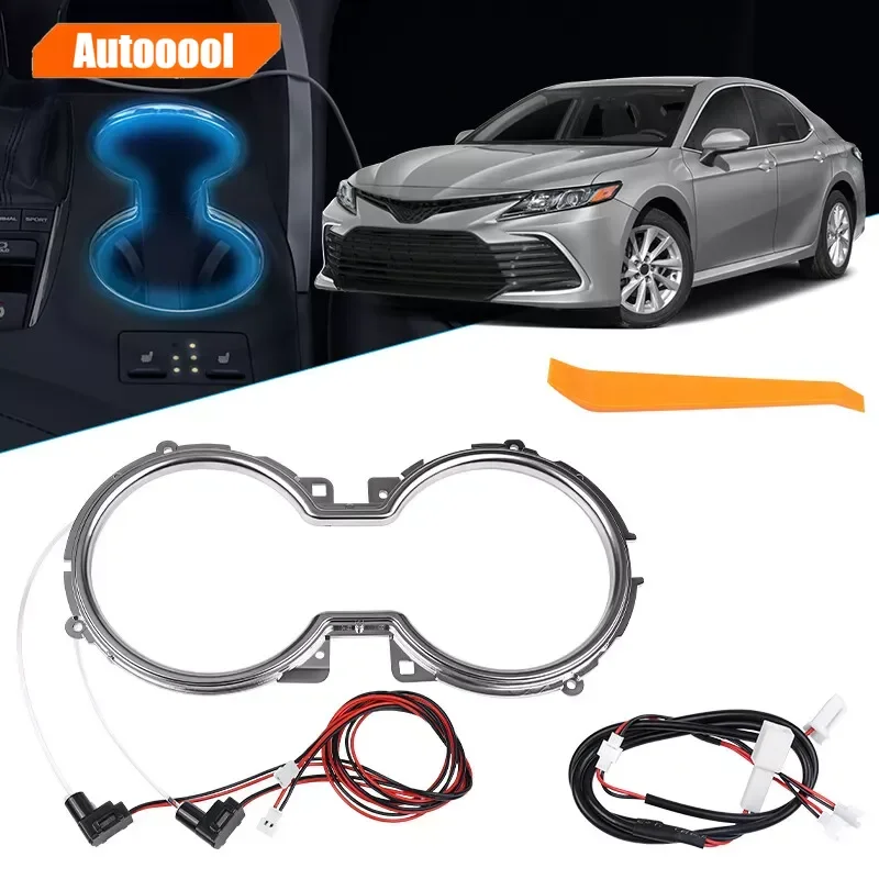 

Светодиодный подстаканник, атмосферный светильник для Toyota Camry 2018 2019 2020 2021 2022 2023, левая рука, внутренняя декоративная лампа IceBlue