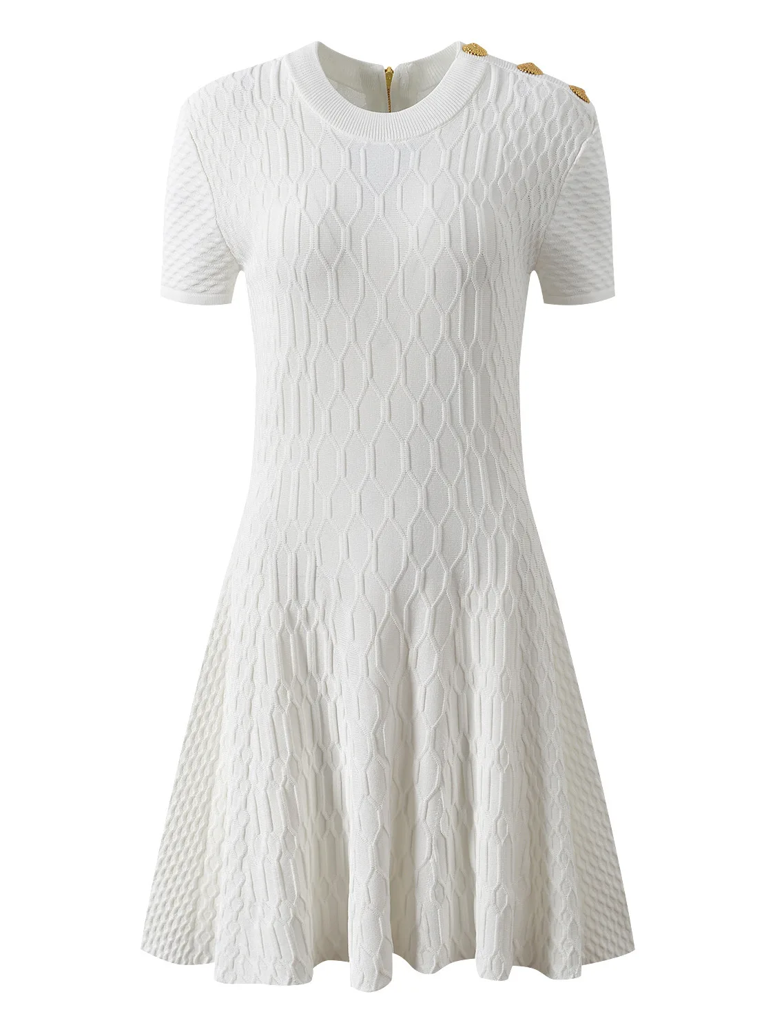 

Ele ort Sve Single oulder Metal Bule Embroidered Me Slimming Dr Sli Casual Knitted Women's Dr