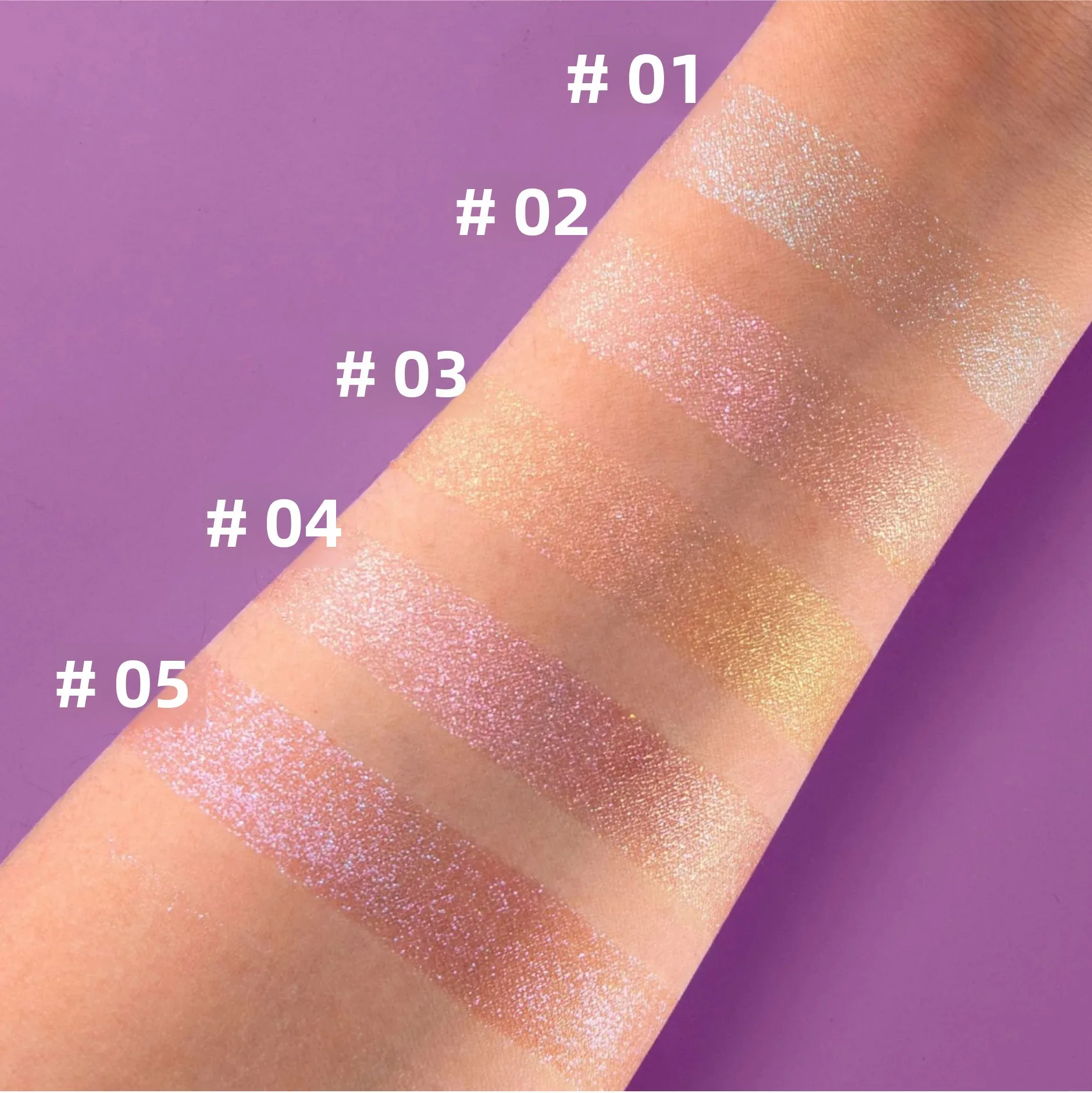 อายแชโดว์หกเหลี่ยม - Ultra-Fine Glitter Holographic Highlighter Chameleon Mashed Potato Brighten Makeup Plate