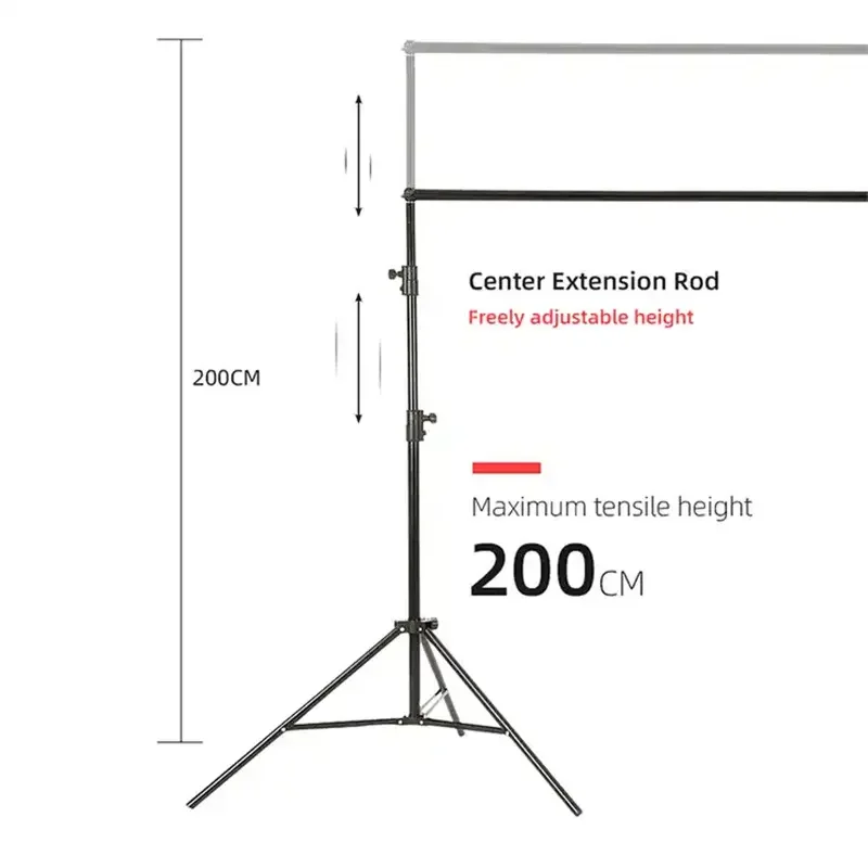 Projector Movie Screen Tripod, 100 120 150 Inch Quickfold Stand Projection Screen For Outdoor Theater Backyard Cinema - view 2