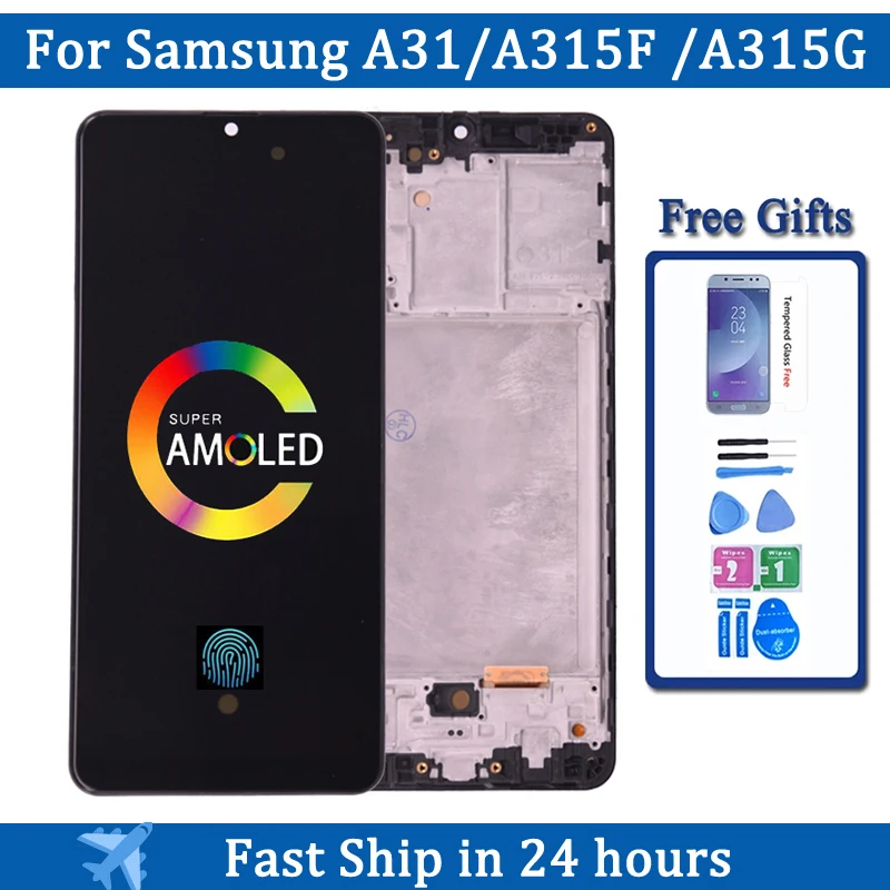 

Super AMOLED дисплей для SAMSUNG A31 A315 ЖК-дисплей с сенсорным экраном дигитайзер в сборе для Samsung SM-A315F A315G