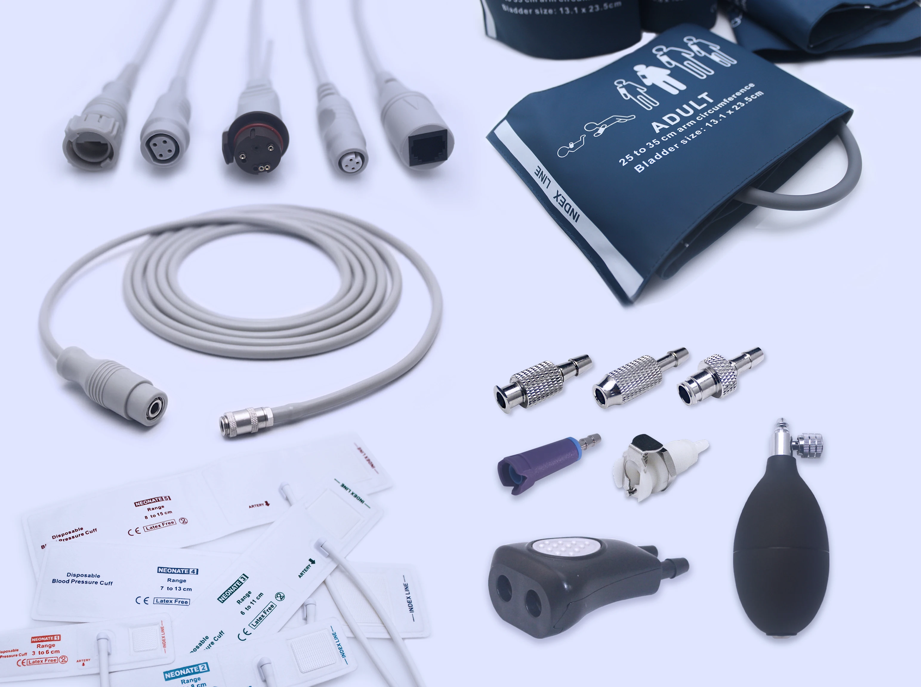Cable Compatible with , Latex-free, Medical-grade TPU Material,Dual Adapter Cable.