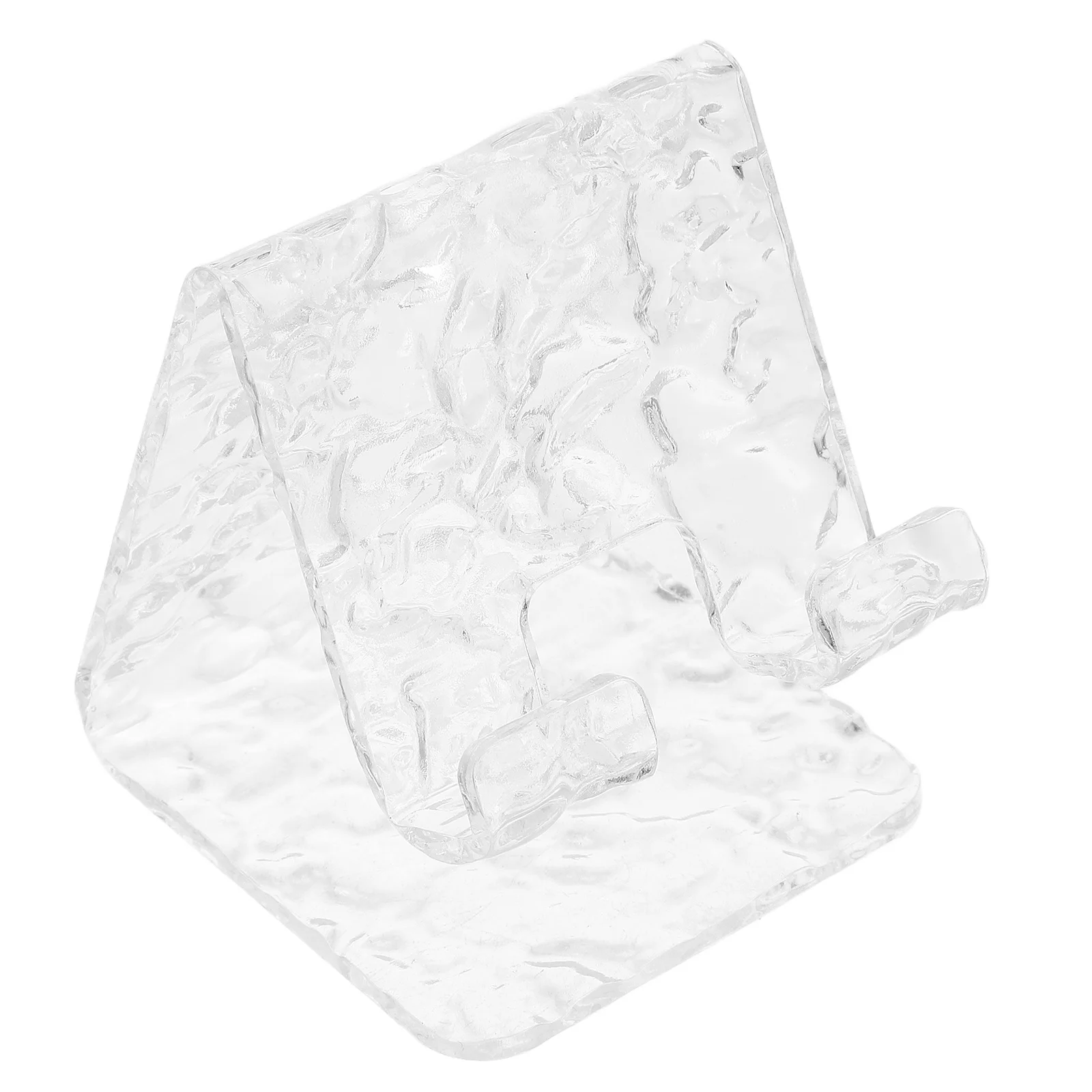 

Acrylic Phone Stand Clear Wavy Pattern Album Display Rack Multi-Functional Decorative Holder for Home Office Desk Use