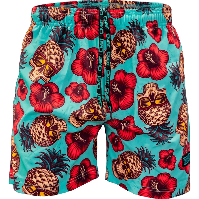 Pineapple 3D Graphic Beach Short Pants Men Tropical Fruit Print Surf Board Shorts Cool Ice Shorts Summer Hawaii Swimsuit Trunks