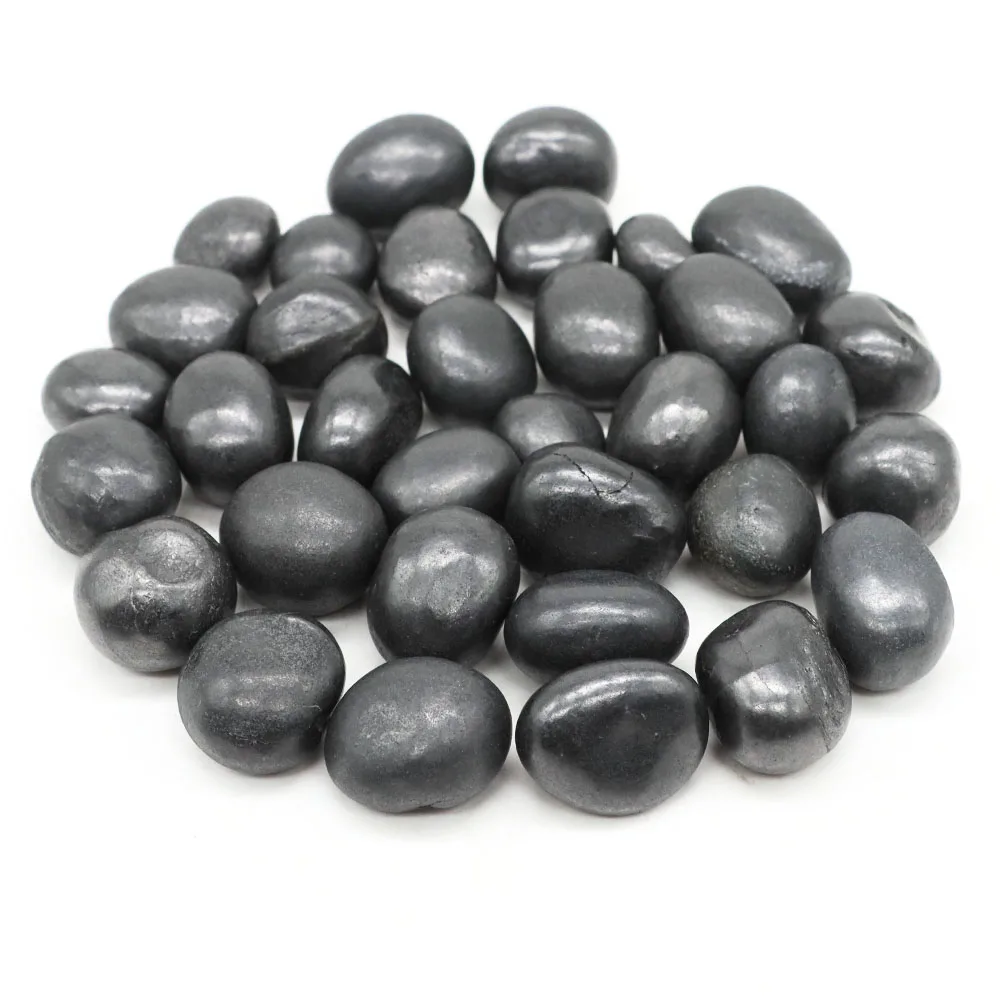 Natural Shungite Tumbled Stones for Water Cleaner Reiki Healing Crystal Bulk Ore Gravel Gemstones Aquarium Home Decoration