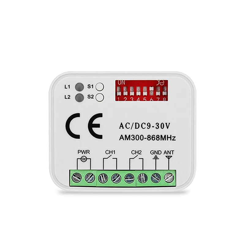 Universal Garage Door Gate Remote Control Receiver 300 a 868 MHz Receiver AC/DC9-30V Gate Controller Opener Transmitter