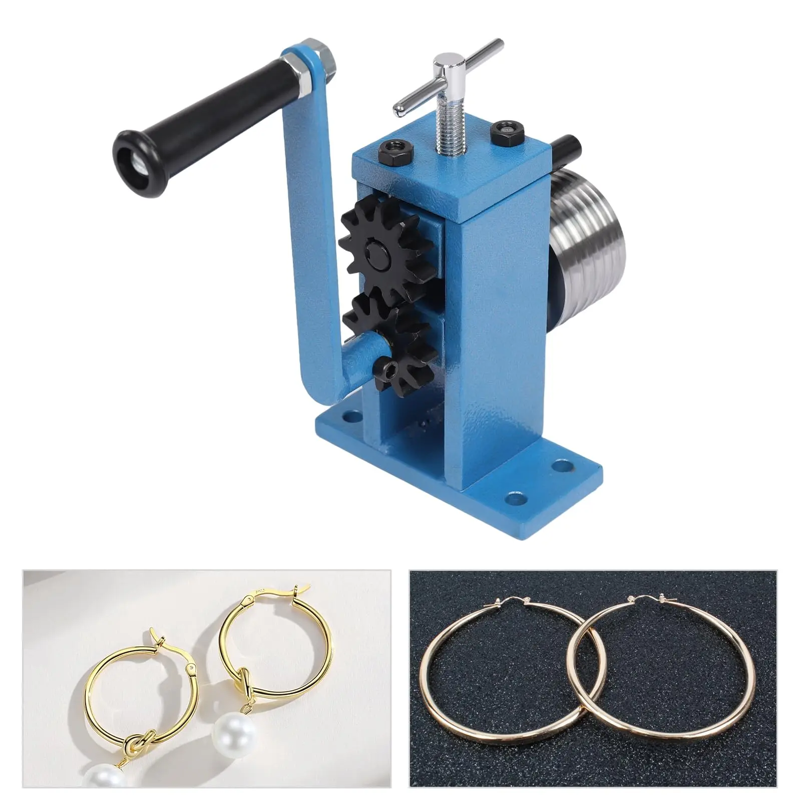 Happcucoe Ring and Earring Press Bending Machine, 6 Different Sizes of Round Slots, Hand-Bending Machine, Jewelry Tool, Bra Making Tool