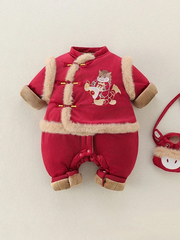 طفل السنة الجديدة الزي الملابس الشتوية Thiened قطعة واحدة دعوى للبنين والبنات Cisas ملابس الاحتفال بالعام الجديد
