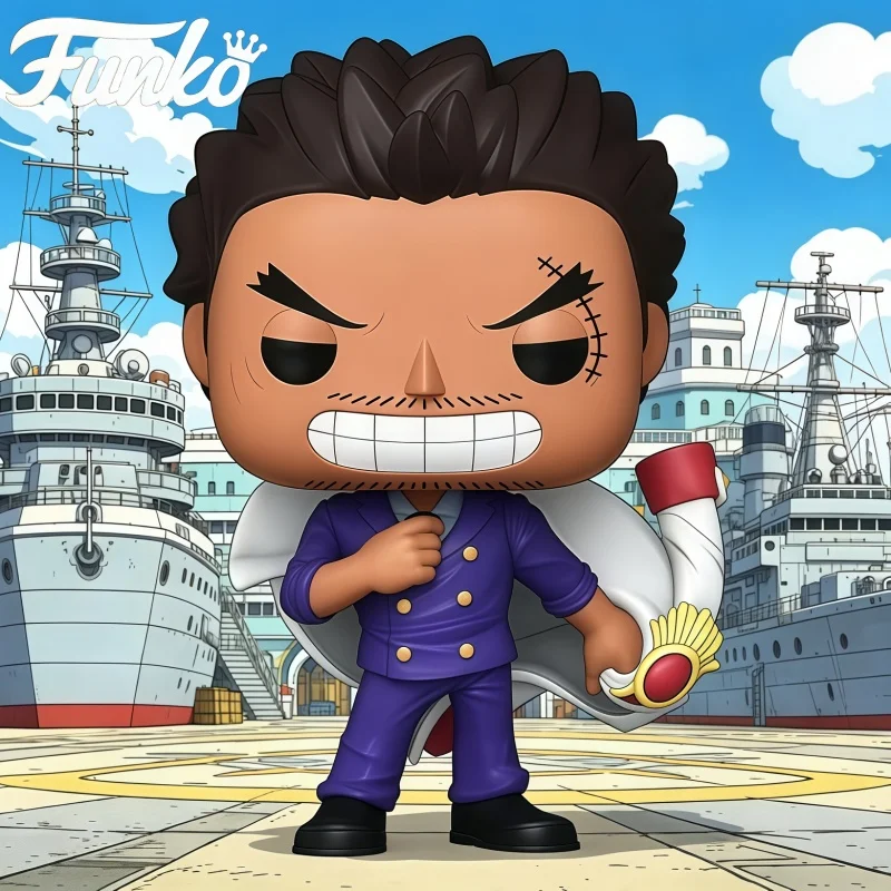 Funko Pop One Piece Monkey D. Garp Vinyl Figure Collectible Anime Model Desktop Ornament Gift for Manga Fans Home Office Decor