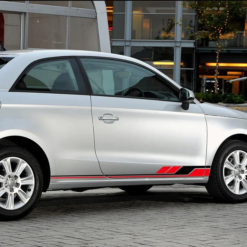 

Car Side Door Sticker Racing Stripe Exterior Graphics Accessories For Audi A1 8X GB GBA Sportback Quattro Ego TFSI E-Tron Urban