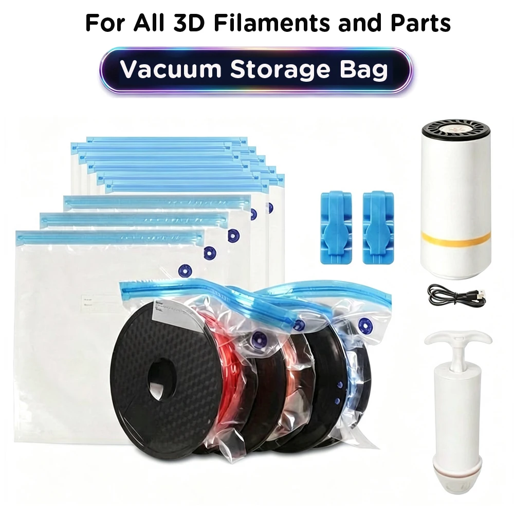 3D Printer Filament Storage Bag PLA ABS PETG Vacuum Bag Dryer Safekeep Humidity Resistant Sealing Bags Keep Filament Dry Sealed