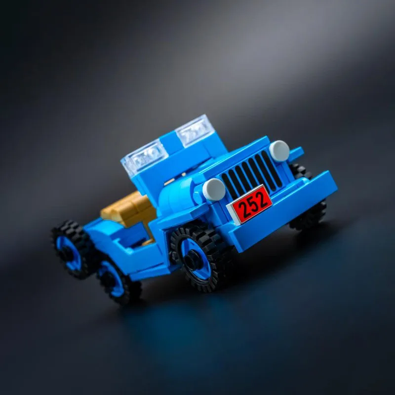 Exquisite new MOC building block model blue Jeep technology modular holiday gift toy DIY assembly set view 5