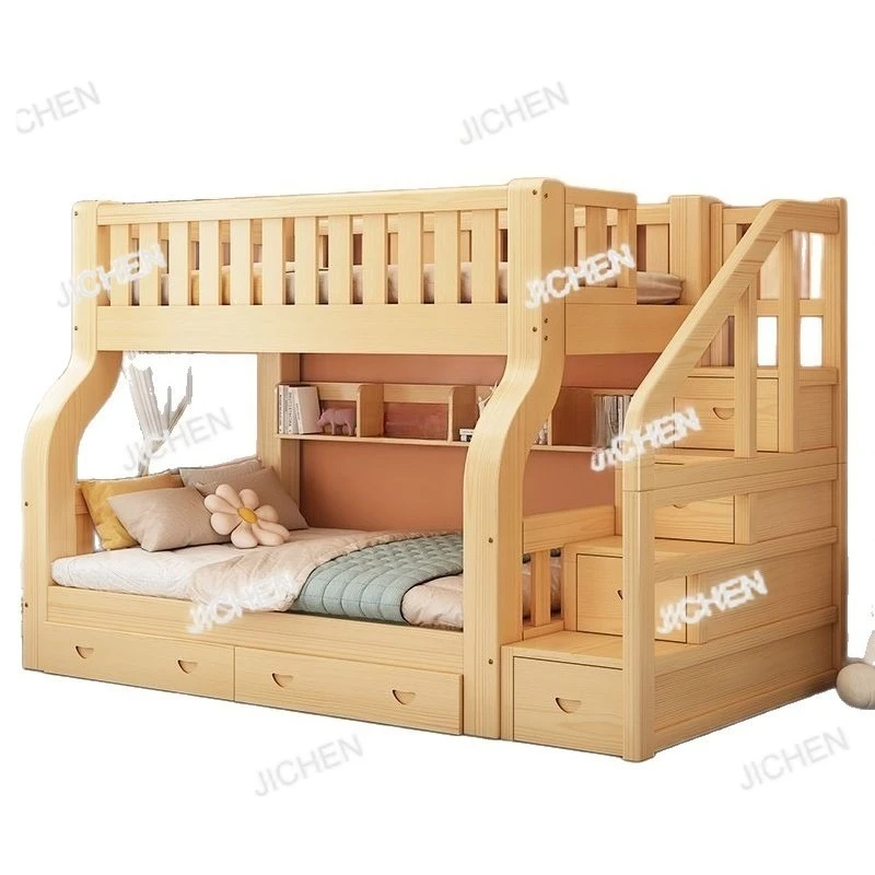 

Верхние и нижние кровати Двухъярусные кровати Две этажа Все высокие и низкие кровати из массива дерева Общежитие для взрослых Верхняя и нижняя двухъярусная деревянная